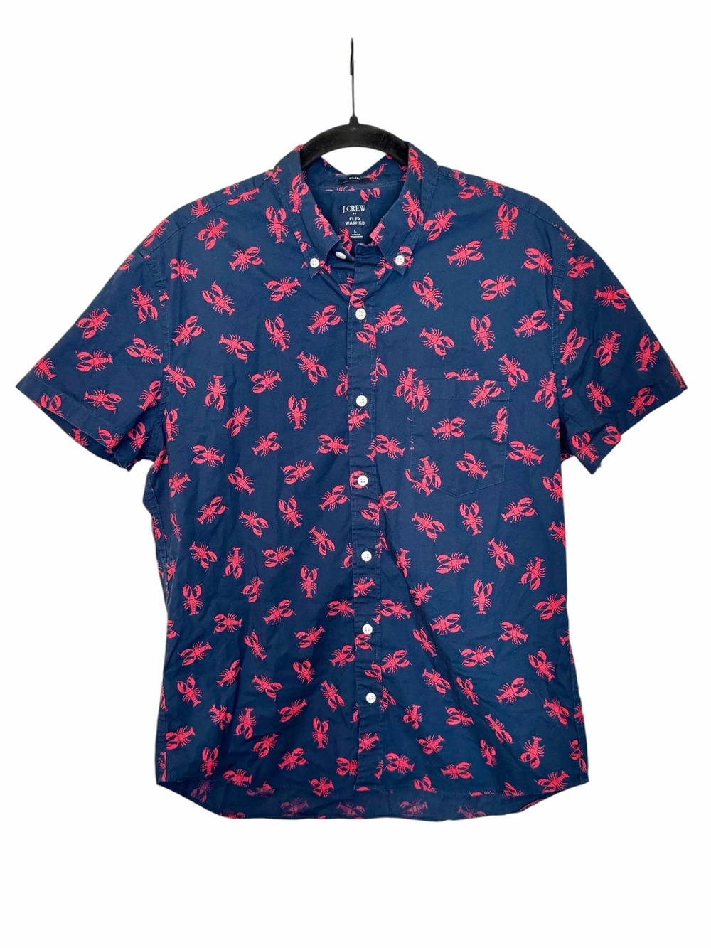 J. Crew Factory Lobster Button-Down Shirt - Size Large